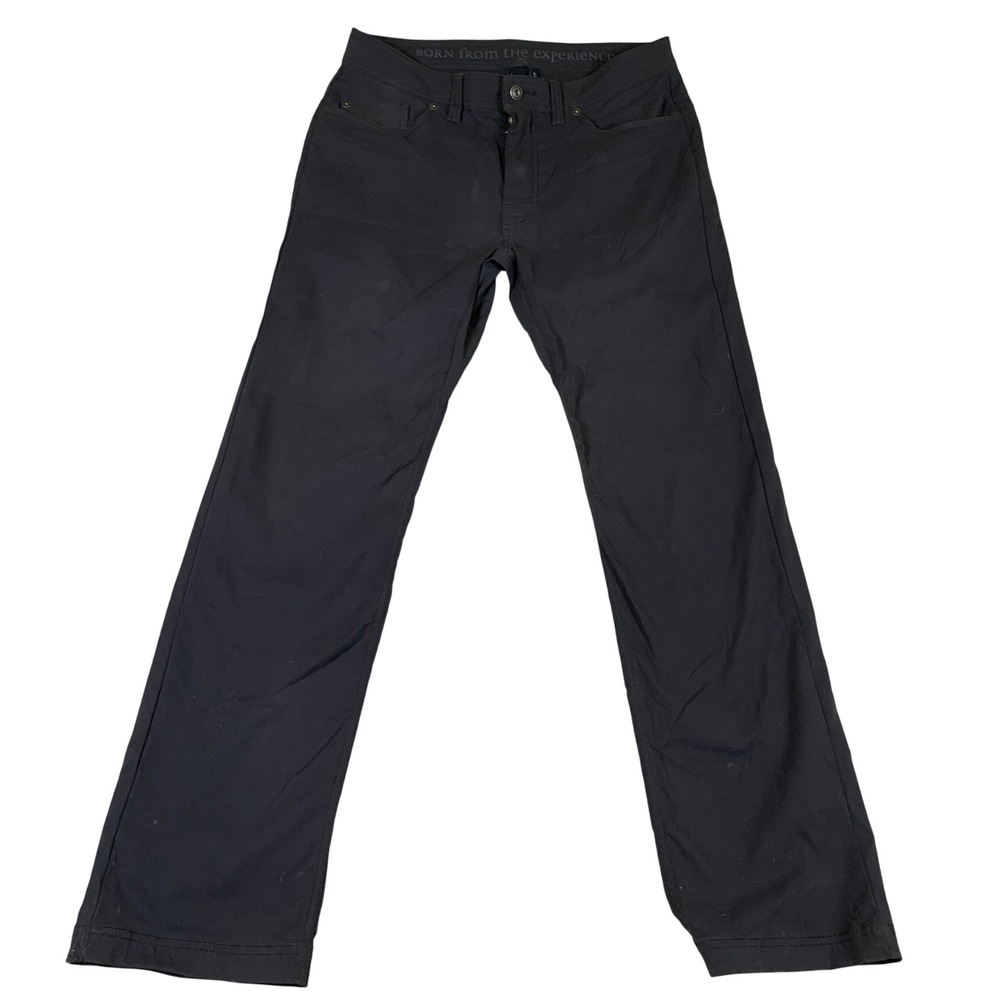 Prana Breathe Slim‎ Fit Pants Mens 32 Charcoal Grey Nylon Stretch Outdoor Hiking